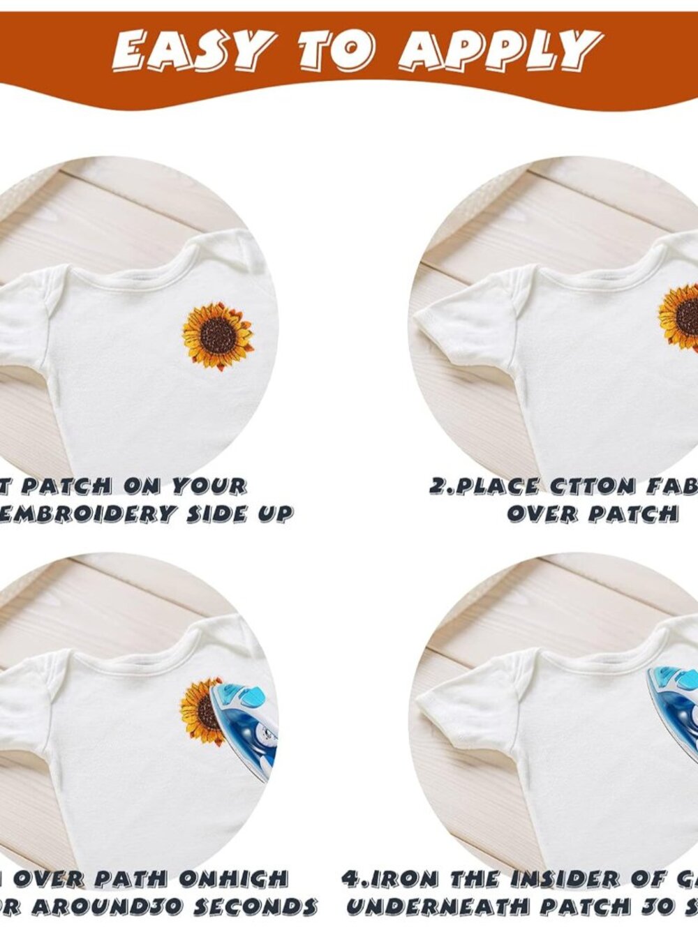 36 Pieces Flower Iron On Embroidered Patches Sunflower Cute Sew On Applique Patc - Picture 4 of 6
